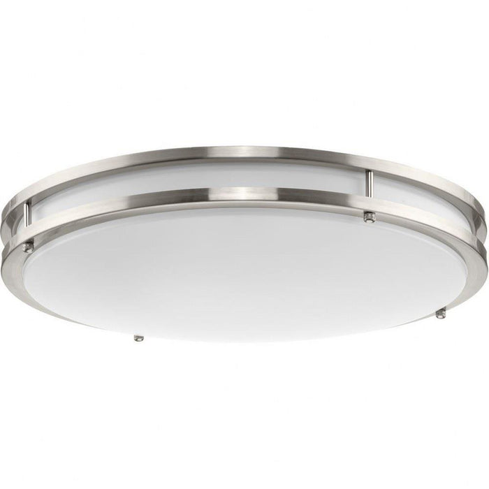 Progress Lighting Abide Collection 18 Inch Round LED Flush Mount Fixture CCT Selectable 2700K/3000K/3500K/4000K/5000K Brushed Nickel (P350276-009-CS)