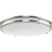 Progress Lighting Abide Collection 18 Inch Round LED Flush Mount Fixture CCT Selectable 2700K/3000K/3500K/4000K/5000K Brushed Nickel (P350276-009-CS)
