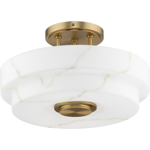 Progress Lighting Tosca Collection 3-Light Semi-Flush Mount Fixture Brushed Bronze Finish (P350284-109)