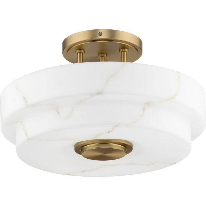 Progress Lighting Tosca Collection 3-Light Semi-Flush Mount Fixture Brushed Bronze Finish (P350284-109)