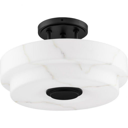 Progress Lighting Tosca Collection 3-Light Semi-Flush Mount Fixture Matte Black Finish (P350284-31M)