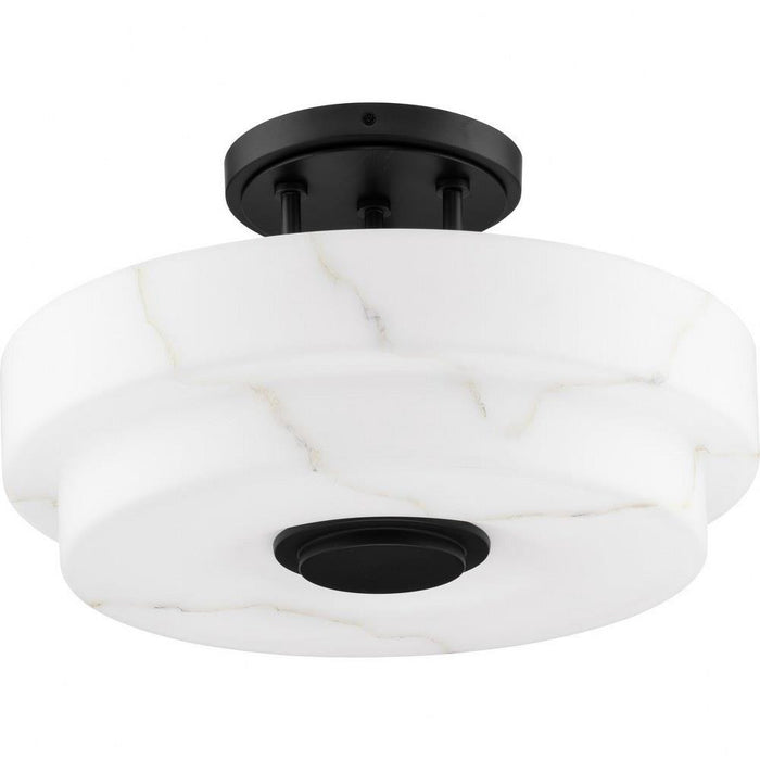 Progress Lighting Tosca Collection 3-Light Semi-Flush Mount Fixture Matte Black Finish (P350284-31M)