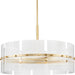 Progress Lighting Seville Collection 6-Light Chandelier Soft Gold Finish Clear Ribbed Glass (P400389-205)