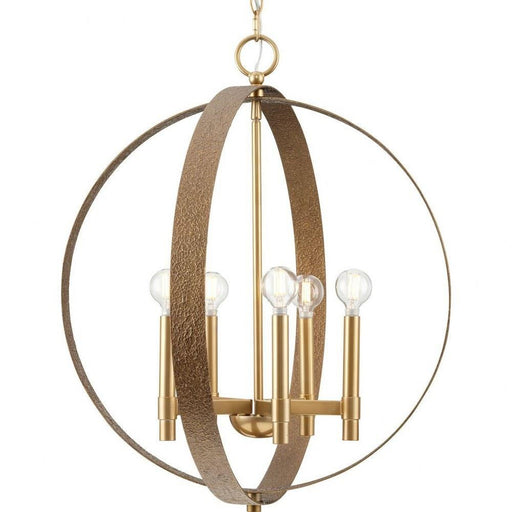 Progress Lighting Allegheny Collection 5-Light Chandelier Soft Gold Finish (P400391-205)