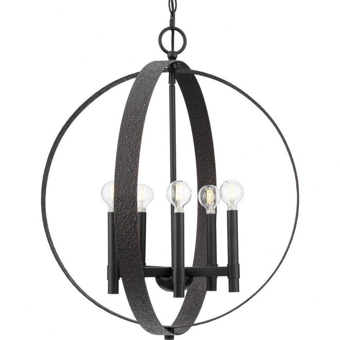 Progress Lighting Allegheny Collection 5-Light Chandelier Matte Black Finish (P400391-31M)