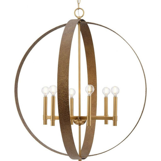 Progress Lighting Allegheny Collection 6-Light Chandelier Soft Gold Finish (P400392-205)