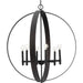 Progress Lighting Allegheny Collection 6-Light Chandelier Matte Black Finish (P400392-31M)