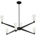 Progress Lighting Tosca Collection 6-Light Chandelier Matte Black Finish (P400395-31M)