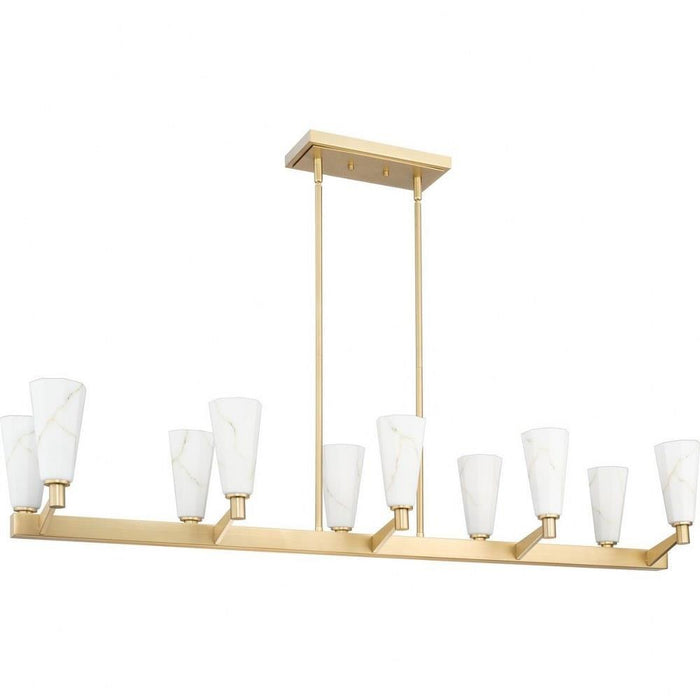 Progress Lighting Tosca Collection 10-Light Linear Chandelier Brushed Bronze Finish (P400396-109)