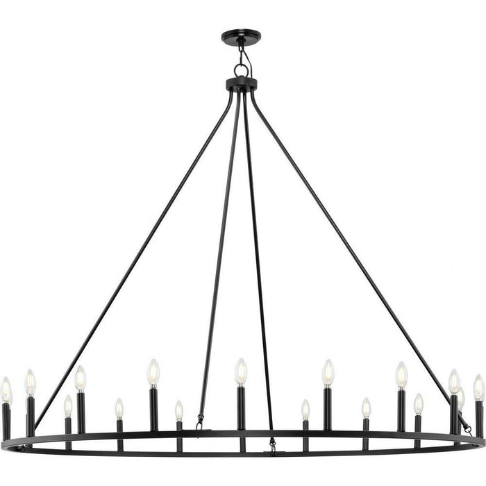 Progress Lighting Gilliam Collection 20-Light Chandelier Matte Black Finish (P400399-31M)