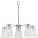Progress Lighting Tanner Collection 5-Light Chandelier Brushed Nickel Finish Etched Glass (P400401-009)