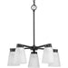 Progress Lighting Tanner Collection 5-Light Chandelier Matte Black Finish Etched Glass (P400401-31M)