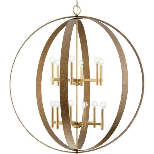 Progress Lighting Allegheny Collection 12-Light Chandelier Soft Gold Finish (P400409-205)