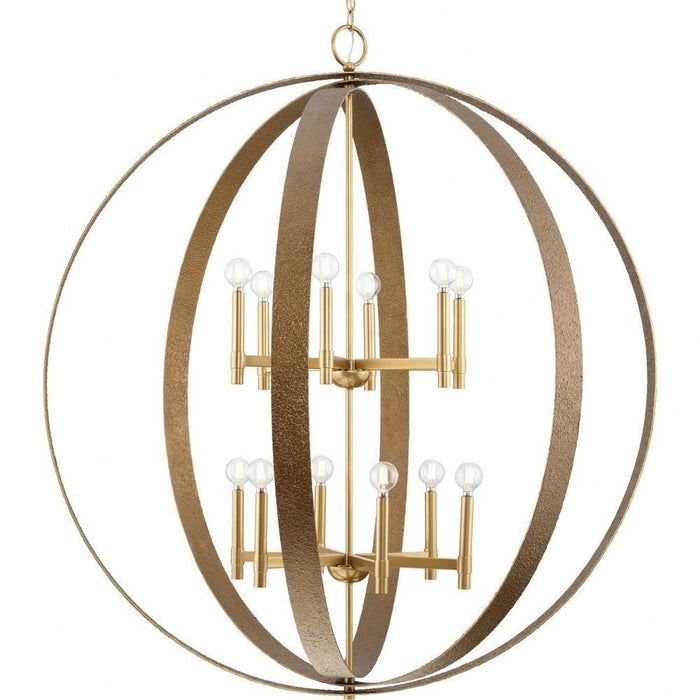 Progress Lighting Allegheny Collection 12-Light Chandelier Soft Gold Finish (P400409-205)