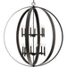 Progress Lighting Allegheny Collection 12-Light Chandelier Matte Black Finish (P400409-31M)