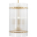 Progress Lighting Seville Collection 6-Light Foyer Light Soft Gold Finish Clear Ribbed Glass (P500457-205)