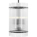 Progress Lighting Seville Collection 6-Light Foyer Light Matte Black Finish Clear Ribbed Glass (P500457-31M)