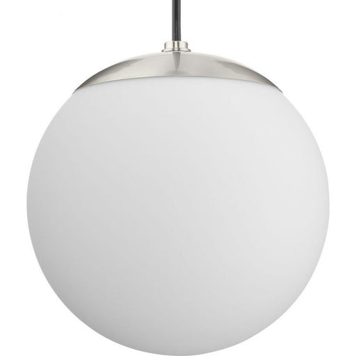 Progress Lighting Atwell Collection 1-Light Small Hanging Pendant Brushed Nickel Finish Etched Opal Glass (P500461-009)
