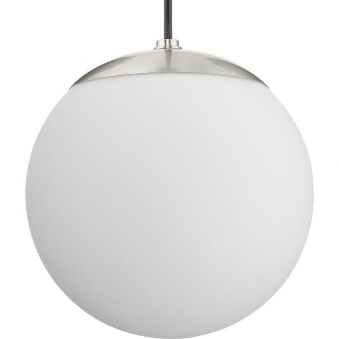 Progress Lighting Atwell Collection 1-Light Small Hanging Pendant Brushed Nickel Finish Etched Opal Glass (P500461-009)