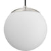 Progress Lighting Atwell Collection 1-Light Small Hanging Pendant Brushed Nickel Finish Etched Opal Glass (P500461-009)