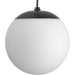 Progress Lighting Atwell Collection 1-Light Small Hanging Pendant Matte Black Finish Etched Opal Glass (P500461-31M)