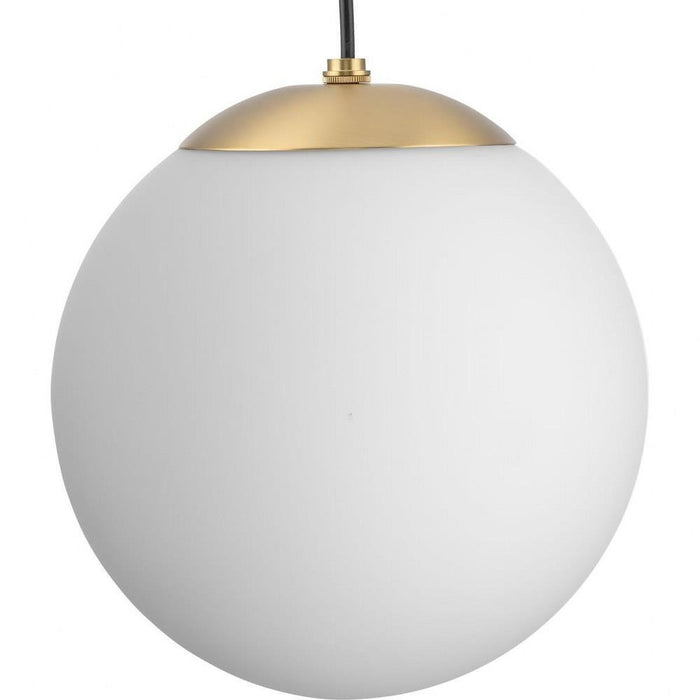 Progress Lighting Atwell Collection 1-Light Medium Hanging Pendant Brushed Bronze Finish Etched Opal Glass (P500462-109)