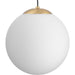 Progress Lighting Atwell Collection 1-Light Large Hanging Pendant Brushed Bronze Finish Etched Opal Glass (P500463-109)