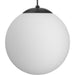 Progress Lighting Atwell Collection 1-Light Large Hanging Pendant Matte Black Finish Etched Opal Glass (P500463-31M)