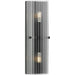 Progress Lighting Seville Collection 2-Light Contemporary Wall Sconce Matte Black Finish Clear Ribbed Glass (P710136-31M)