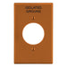 Bryant Wall Plate 1-Gang 1.60 Inch Opening Orange Isolated Ground (P720OIG)