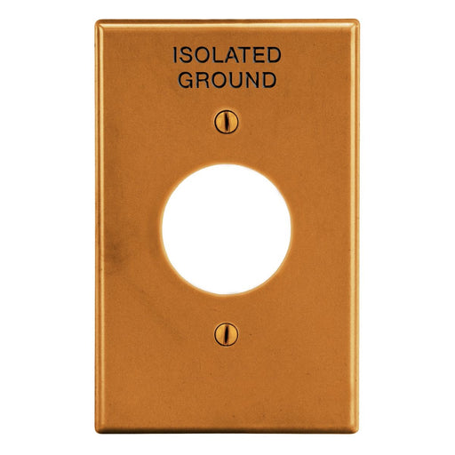 Bryant Wall Plate 1-Gang 1.40 Inch Opening Orange Isolated Ground (P7OIG)