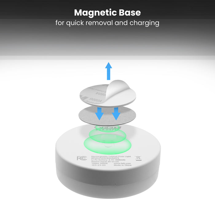 Feit Electric Rechargeable Battery Undercabinet Puck Fixture 3-Pack (BPUCLPUCK/830/BAT/3)