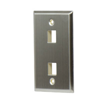 Pass And Seymour 1-Gang Stainless Wall Plate 2-Port (WP3402SS)
