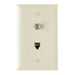 Pass And Seymour 1 Telephone F Type Coax In 1-Gang Plate (TPTELTVBK)