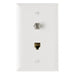 Pass And Seymour 1 Telephone F Type Coax In 1-Gang Thermoplastic Plate White (TPTELTVW)