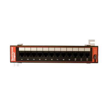 Pass And Seymour 12-Port CAT5e Wall Patch Panel With 89D Bracket (12845C5E89)