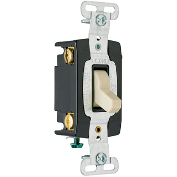 Pass And Seymour 15A 120/277VAC Back And Side Wire Commercial 4-Way Switch Ivory (CSB15AC4I)