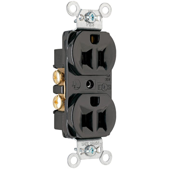 Pass And Seymour 15A 125V Construction Duplex Receptacle Black (CRB5262BK)