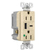 Pass And Seymour 15A 125V Duplex Hospital Grade Tamper-Resistant Receptacle And USBA-USBC 3.1A Ivory (TR15HUSBACI)