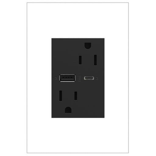 Pass And Seymour 15A 125V Duplex Tamper-Resistant Receptacle And Dual USB Type AC 6A Graphite (ARTRUSB156ACG4)