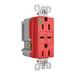 Pass And Seymour 15A 125V Hospital Grade Tamper-Resistant Receptacle And 2 USBC Fast Charge Red (TR15HUSBCC6RED)
