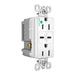 Pass And Seymour 15A 125V Hospital Grade Tamper-Resistant Receptacle And 2 USBC Fast Charge White (TR15HUSBCC6W)