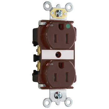 Pass And Seymour 15A 125V Indicating Grade Tamper-Resistant Hospital Grade Power Indicator Compact Brown (TR8200HPI)