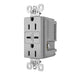 Pass And Seymour 15A 125V Tamper-Resistant Receptacle And 2 USBC Fast Charge Gray (TR15USBCC6GRY)