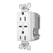 Pass And Seymour 15A 125V Tamper-Resistant Receptacle And 2 USBC Fast Charge White (TR15USBCC6W)