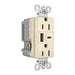 Pass And Seymour 15A 125V Tamper-Resistant Receptacle And USBA And USBC Fast Charge Light Almond (TR15USBAC6LA)