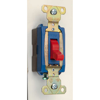 Pass And Seymour 15A 347VAC Back And Side Wire Canadian Single-Pole Switch Red (PS371510RED)