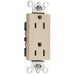 Pass And Seymour 15A Dual-Controlled Decorator Receptacle Ivory (26252CDI)