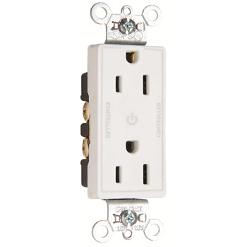 Pass And Seymour 15A Dual-Controlled Decorator Receptacle White (26252CDW)