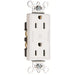 Pass And Seymour 15A Dual-Controlled Decorator Receptacle White (26252CDW)